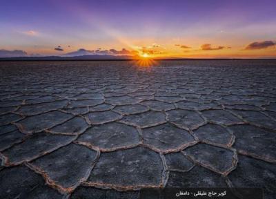 طبیعت زیبای کویر و دریاچه نمک حاج علیقلی دامغان، عکس